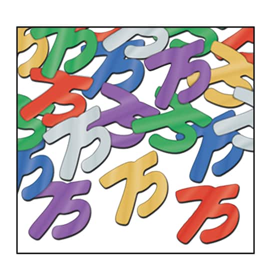 Beistle 1/2oz. Multicolor Fanci-Fetti "75" Silhouettes, 3ct.